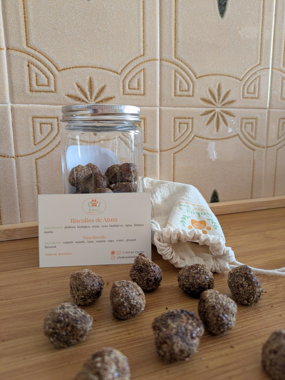 Homemade dog biscuit baked by Mafalda